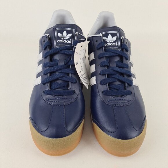 adidas Originals SAMOA Blue Grey Mens Shoes Leather Sneakers - Picture 4 of 11